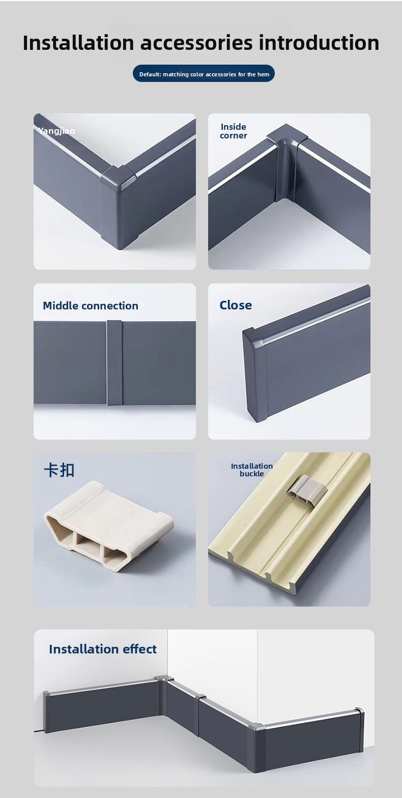 Baseboard, wood-plastic baseboard, project delivery guarantee, bamboo-wood fiber baseboard, wall corner trim pvc Skirting board