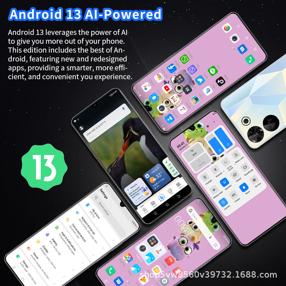 Spot Goods16+1T Hot New Arrival C20Pro Mobile Phone7.3Large Screen Smartphone Factory Direct Sale