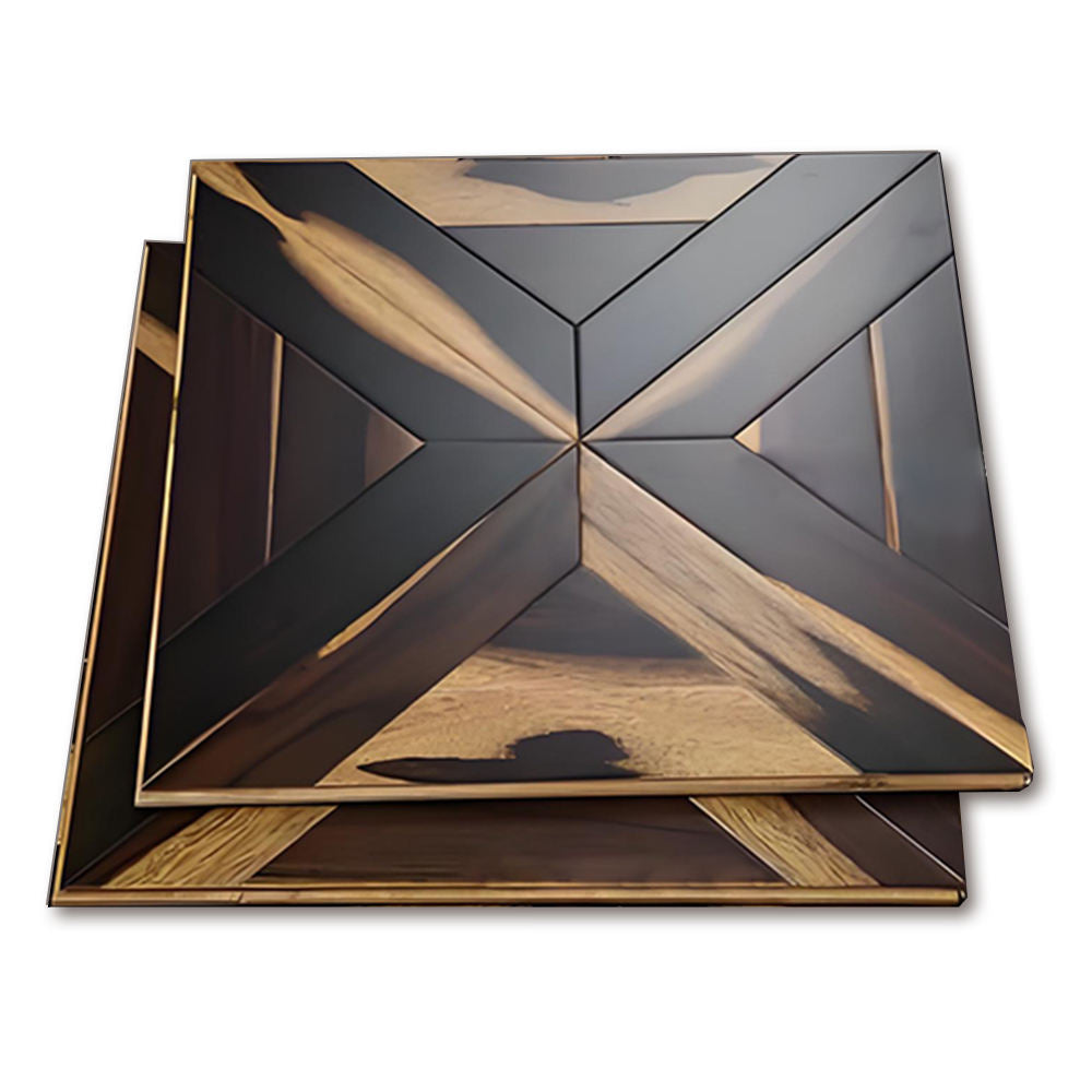 15mm Customizable Square Rosewood Parquet Wood Flooring | Multi-Layer Engineered Panels Outdoor Waterproof Luxury Premium