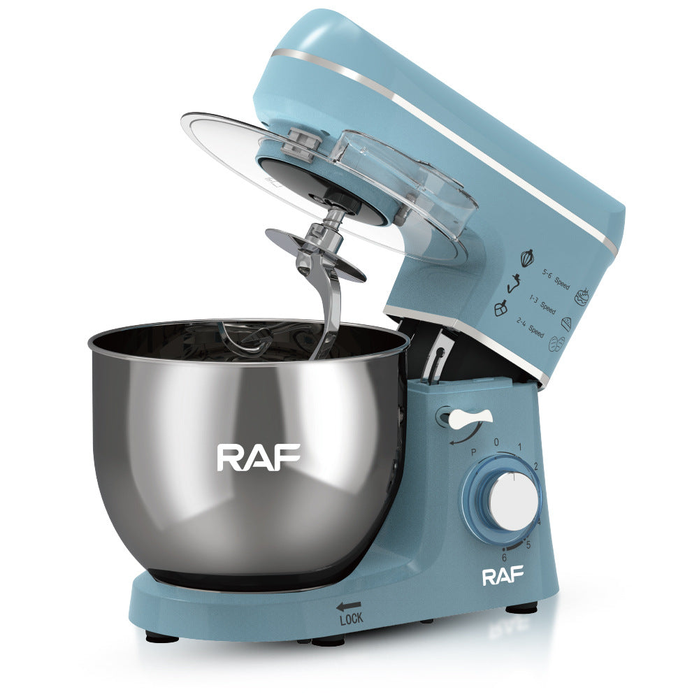 RAF EU Standard Kitchen Machine Stainless Steel Bowl High Power Dough Mixer Egg Beater Mixer Egg Beater