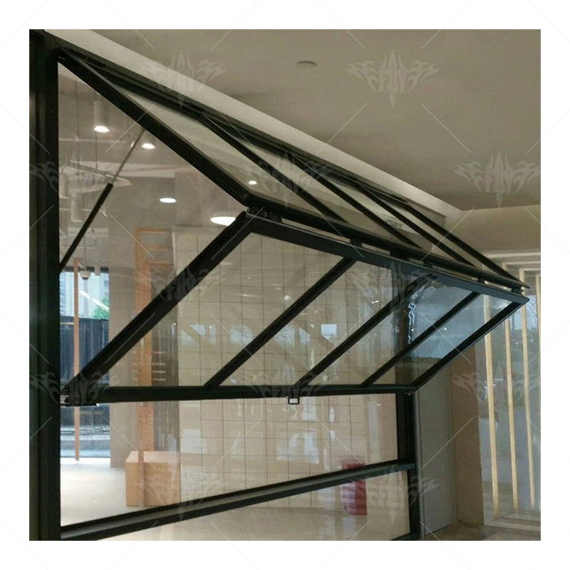 Simple Design Vertical Folding Window Tempered Glass Folding Glass Windows Bi Folding Windows