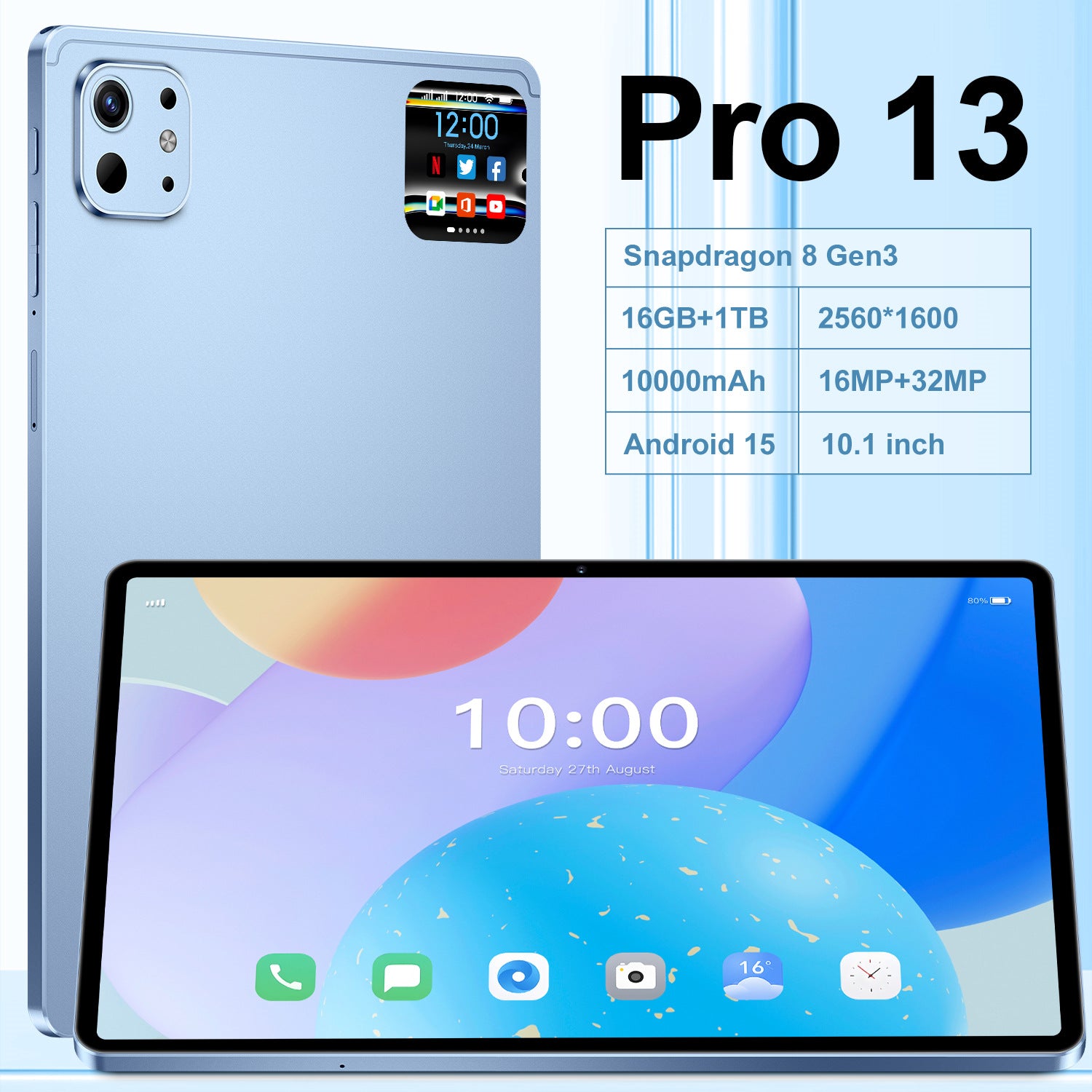 New Hot-Selling Tablet Computers10.1Inch Pro 13 Android16+1TB HD Screen Wholesale Southeast Asia