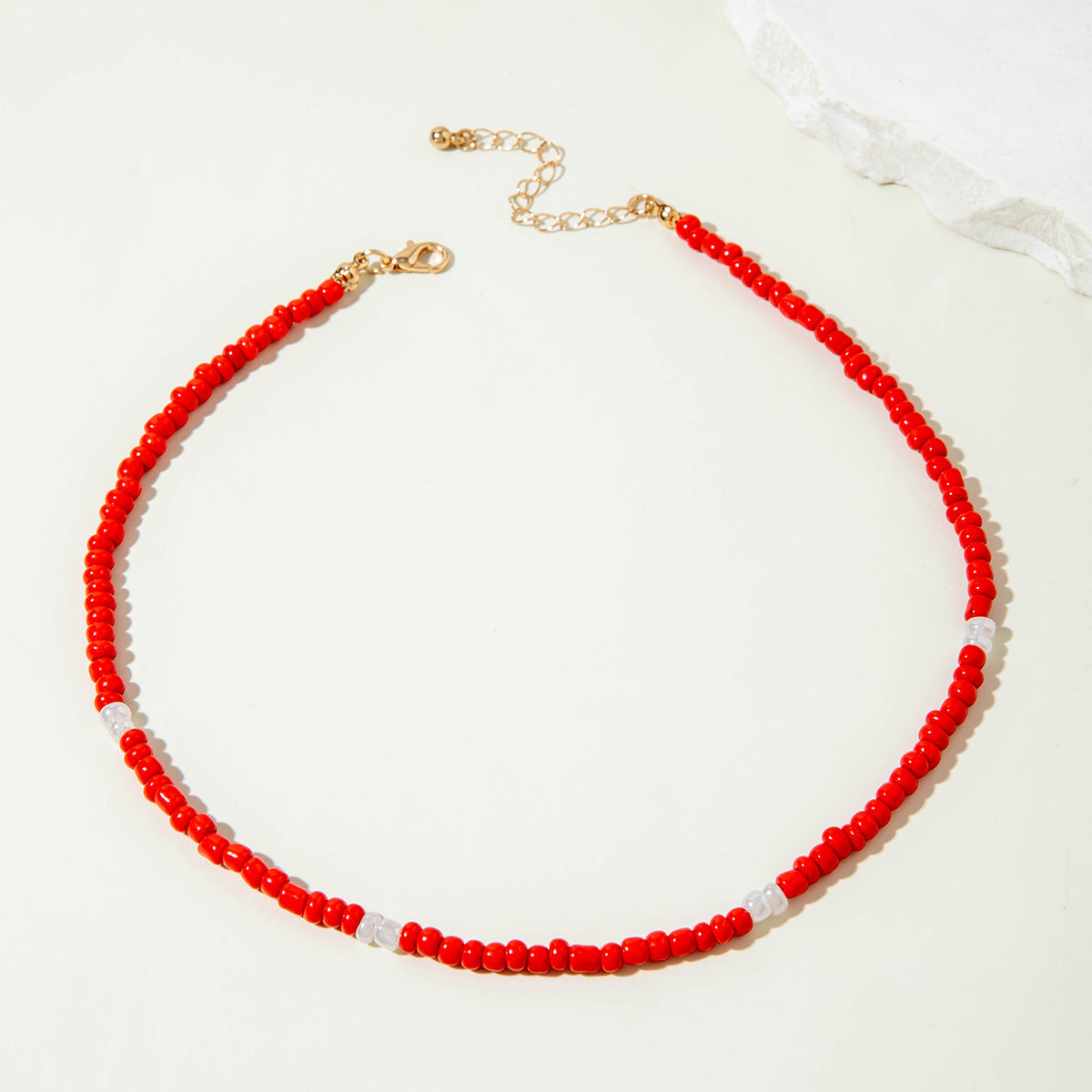 European and American Style Jewelry Light Luxury Imitation Pearl Cherry Necklace High-End Versatile Grass Multi-Layer Stacking Necklace Wholesale