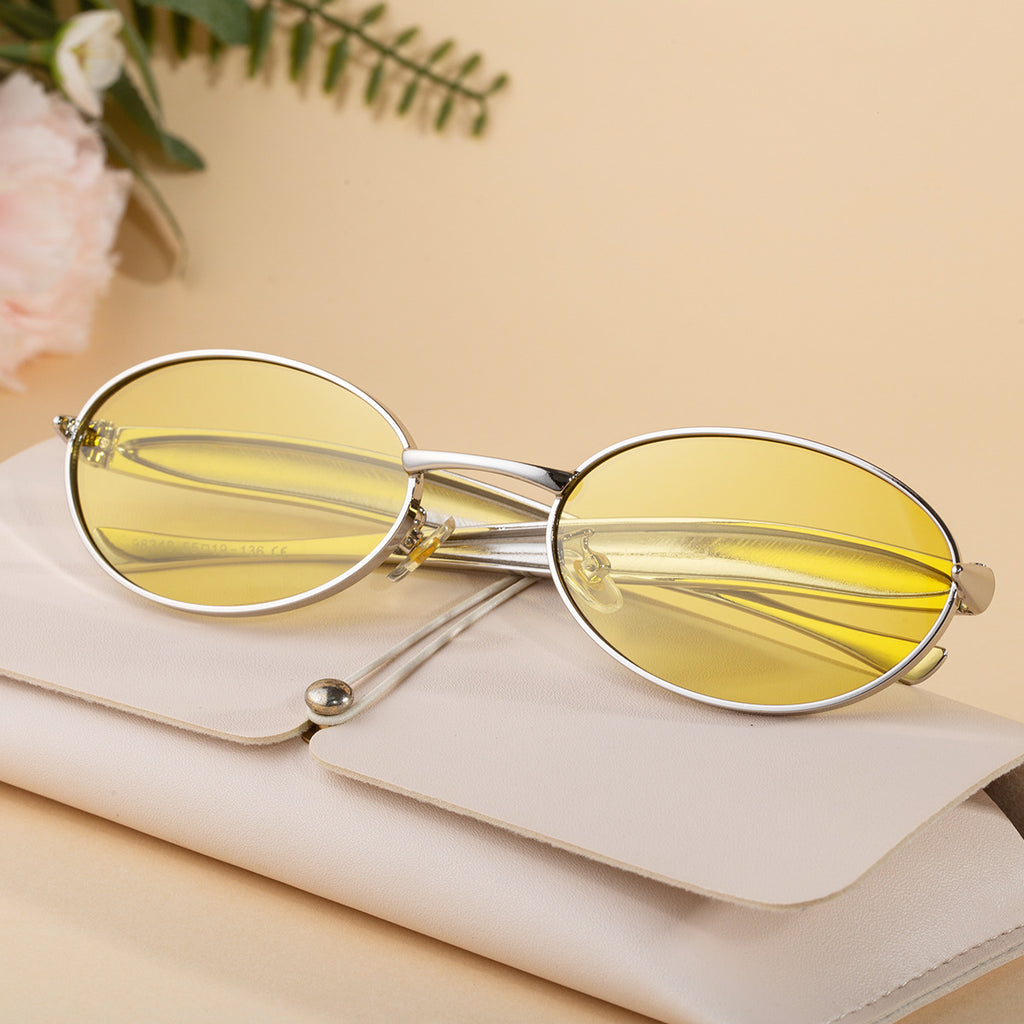 Oval Sunglasses for Women2025New European and American Style Personality Sunglasses with High-end Feel, Sun Protection, Trendy Fashion Glasses