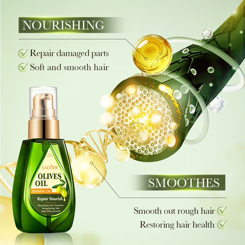 Olive Hair Care Essential Oil70ml SADOER Qihuan Shiny Smooth Hair Conditioner  Wholesale