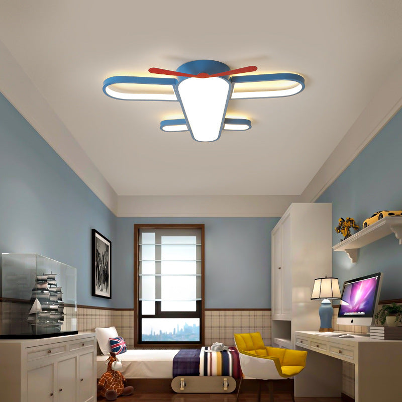 Airplane Lamp Children's Room Lamp Modern Simple Boy's Bedroom Lamp Creative Energy-saving Eye Protection led Wholesale Ceiling Lights