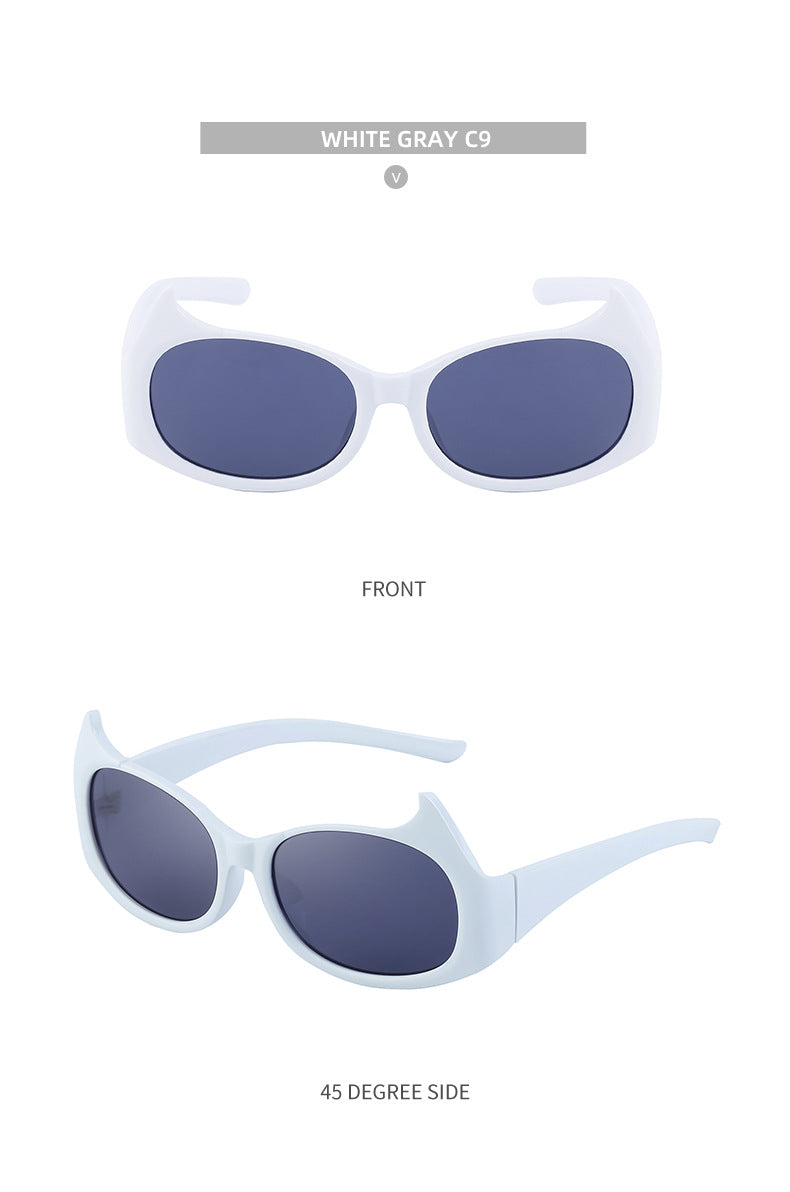 Personality Y2K Cat Eye Sunglasses Women's European and American New Trendy ins Street Style Sunglasses for Men Wholesale
