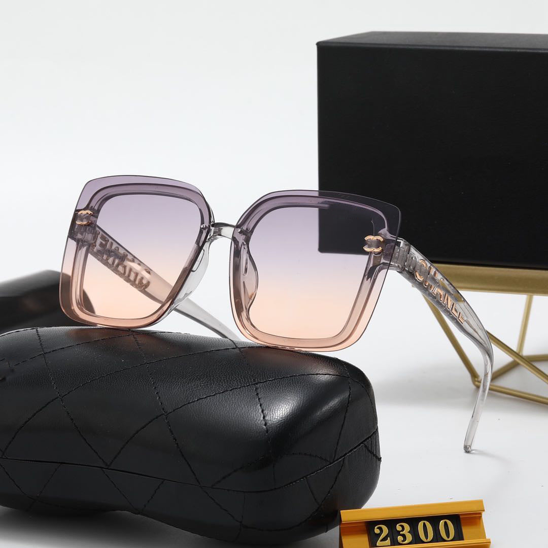 Chanel Style No Cut Edge Women's Sunglasses Trendy Fashion Hot Outdoor Sun Protection ins Wind Sunglasses