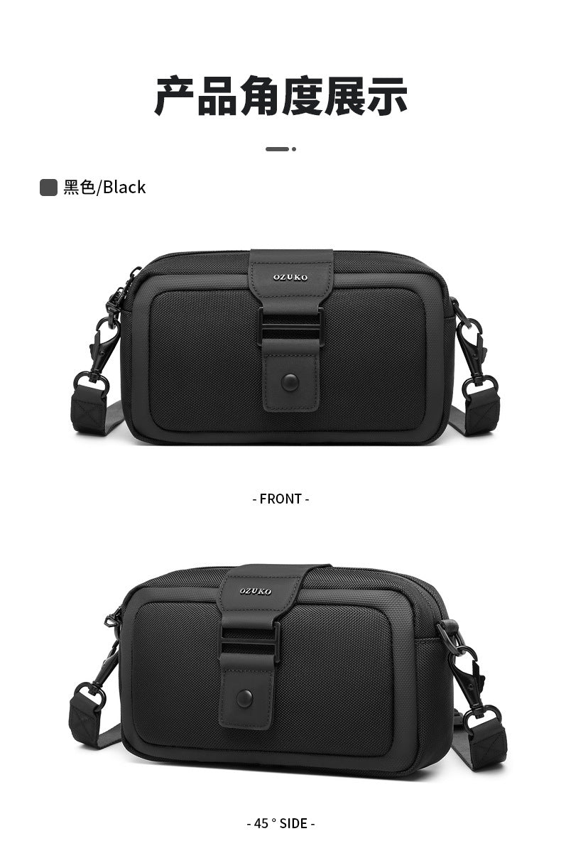 Men's Crossbody Bag High-End Single Shoulder Bag Portable Small Bag Waterproof Oxford Cloth Mini Men's Bag Trendy Style