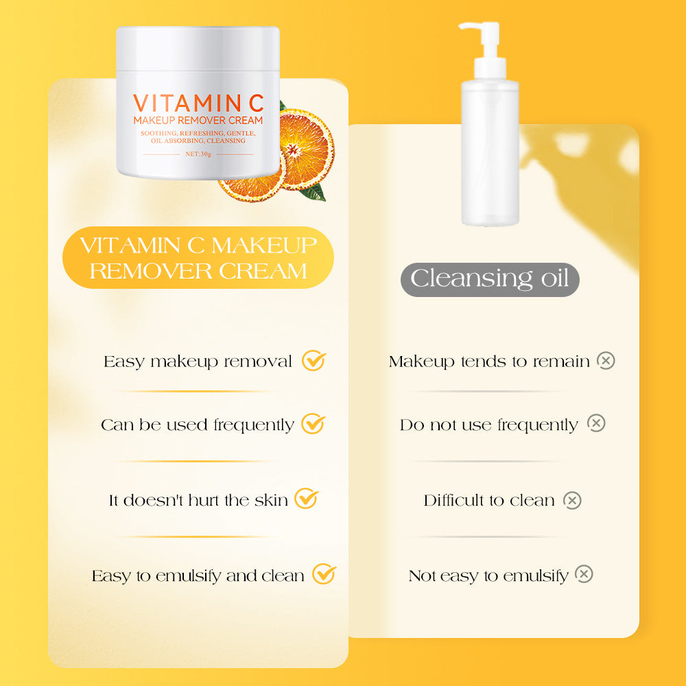 ICVC#Makeup Remover Cream Facial Cleansing Easy Makeup Removal Vitamin C Moisturizing cream30g Packaging European Beauty Makeup