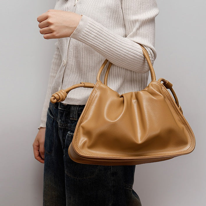 Special-Interest Design Bag Women2024New Large Capacity Pleated Cloud Bag Simple Commuting Shoulder Crossbody Underarm Bag