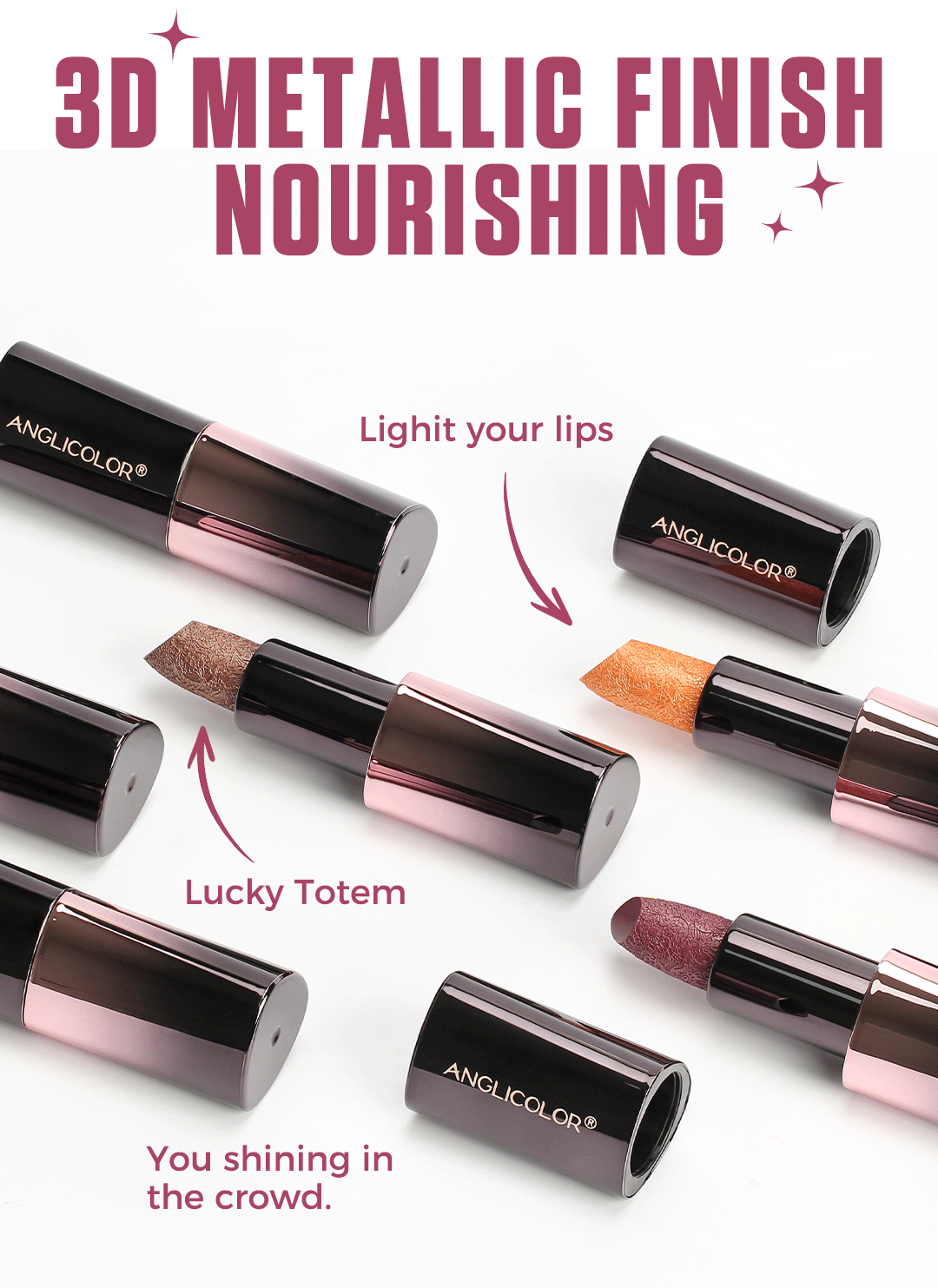 Hot-selling Magnetic Metal Pearl Lipstick Moisturizing Waterproof Non-stick Cup Long-lasting Colorfast Makeup Lipstick