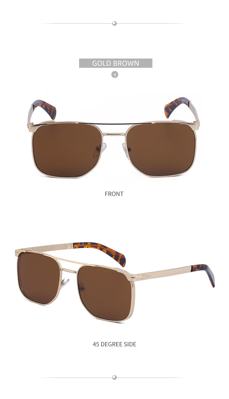 Men's Sunglasses Driving Fashion Internet Celebrity David Same Style Square Frame Sunglasses Men's Trendy Outdoor Hiking Glasses shades