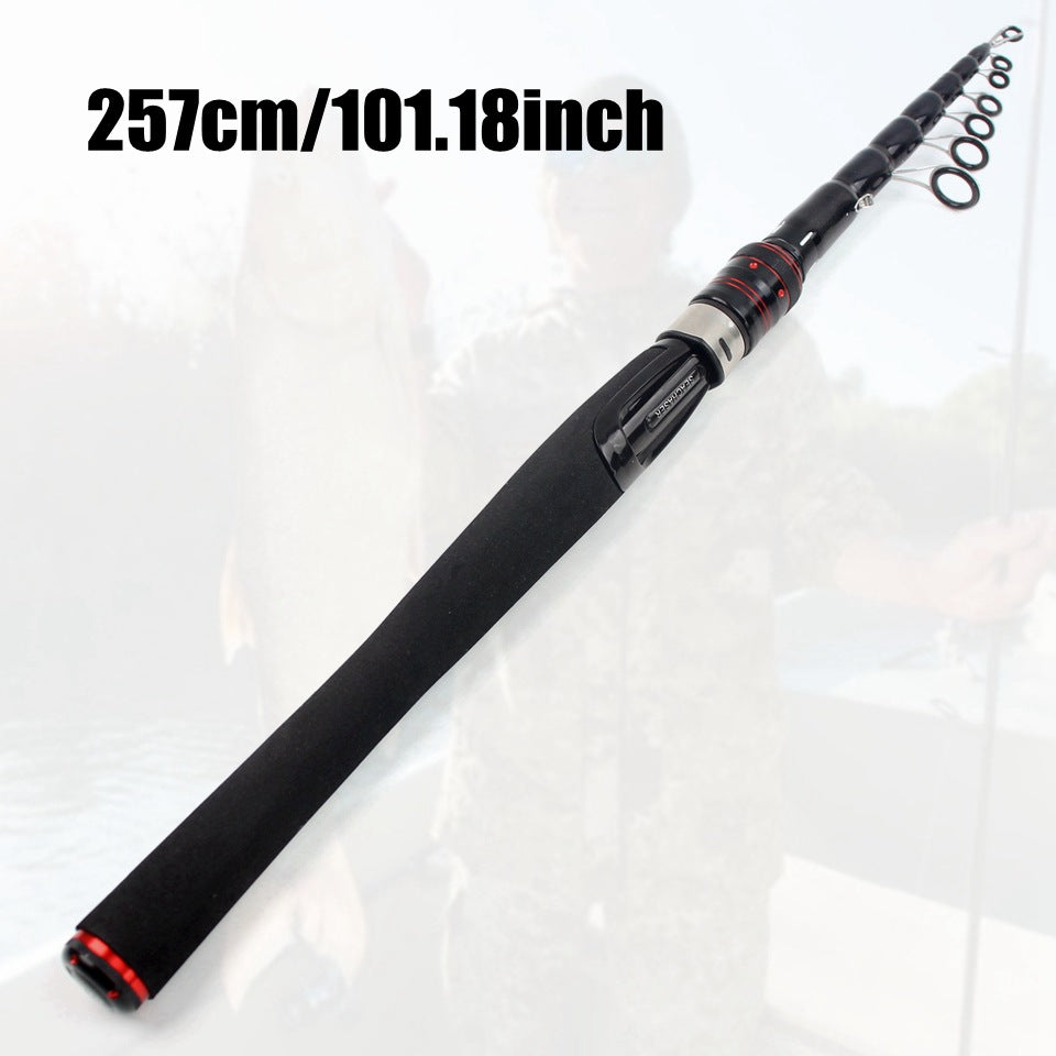 Ultra-short Portable Telescopic Lure Rod Carbon Short Sea Rod Retractable50Centimeter European and American Fishing Gear Manufacturer Wholesale