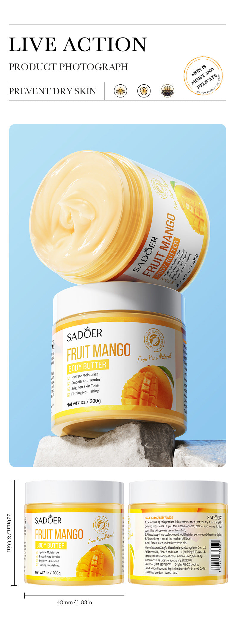 Plant Body Lotion SADOER Avocado Moisturizing Rose Butter Body Lotion  Wholesale