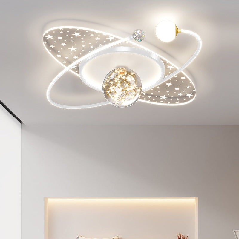 Nordic Bedroom Ceiling Light Modern Simple Creative Geometric Master Bedroom Room Lighting Design Water Ripple Ceiling Light