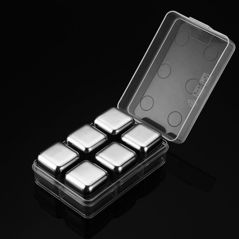 304Stainless Steel Ice Cubes Home Bar Quick-Freezing Ice Wine Stone Set Whiskey Beer Chilled Metal Ice Cubes