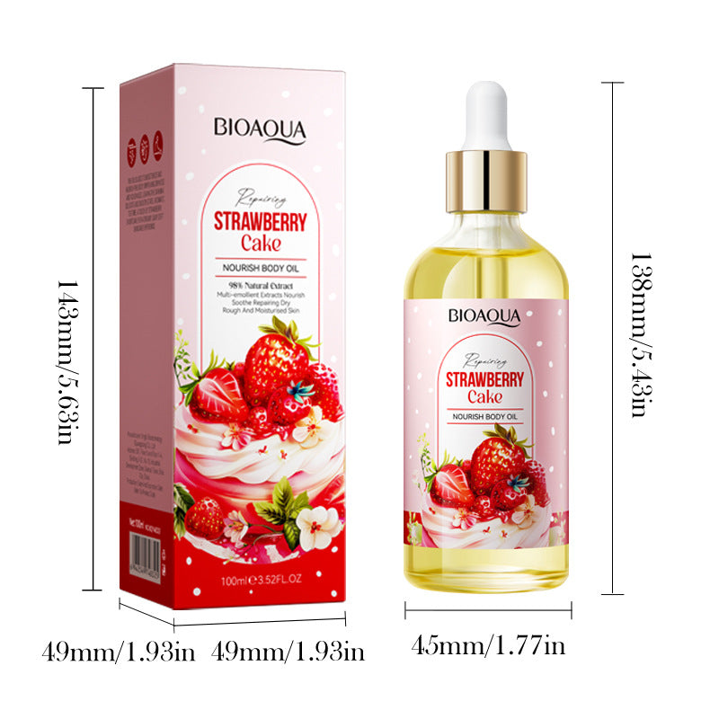 Strawberry Cake Nourishing Body Oil BIOAOUA Moisturizing skin essence  foreign trade wholesale