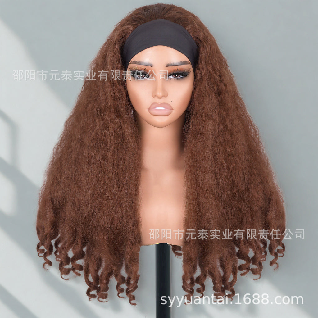 High Quality Multi Color Afro Curly Wigs With Headbang