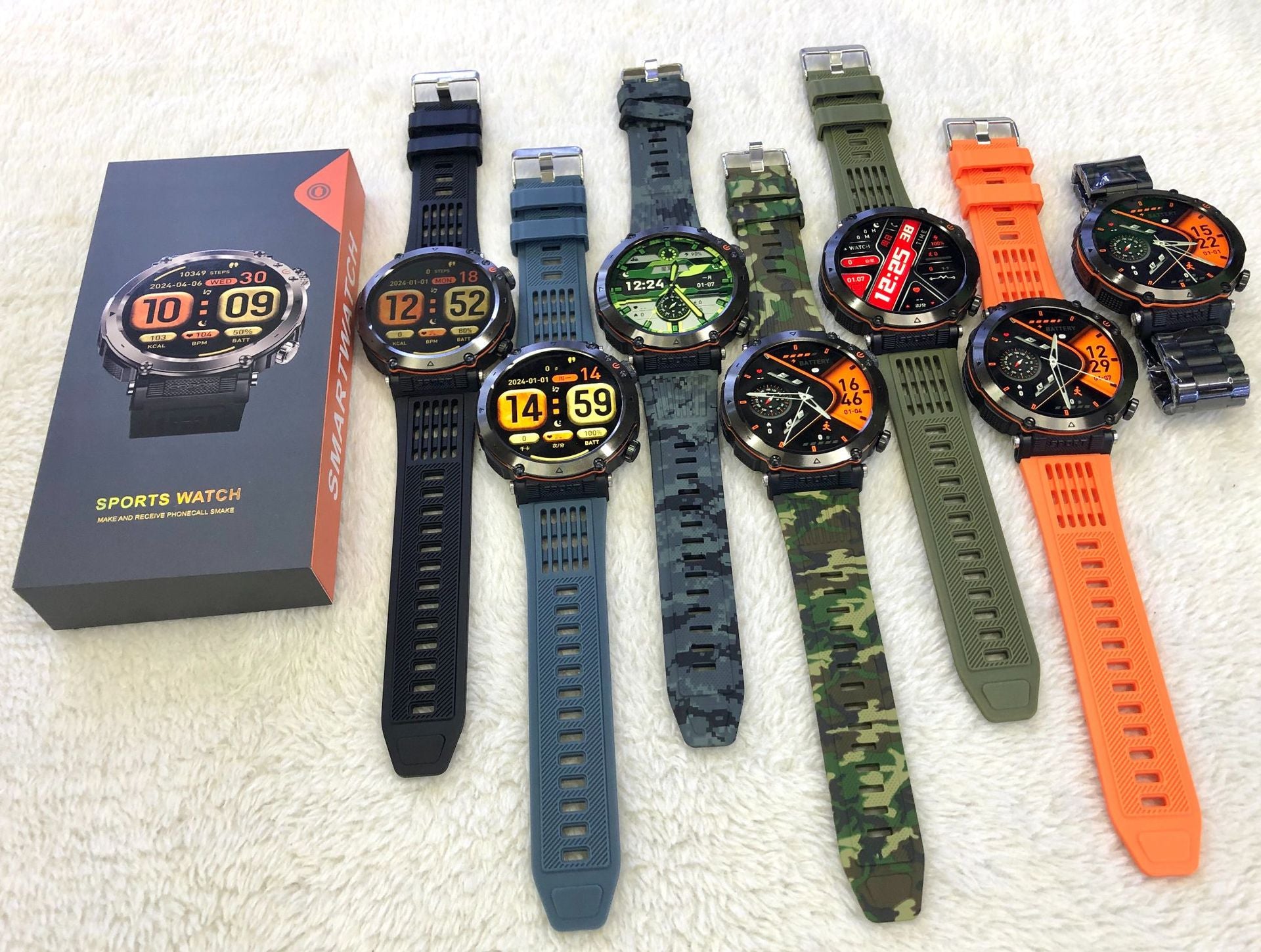 HT30Smart Watch Bluetooth Call True Heart Rate Step Count Sleep Monitoring Deep Waterproof Flashlight Sports Three-Proof