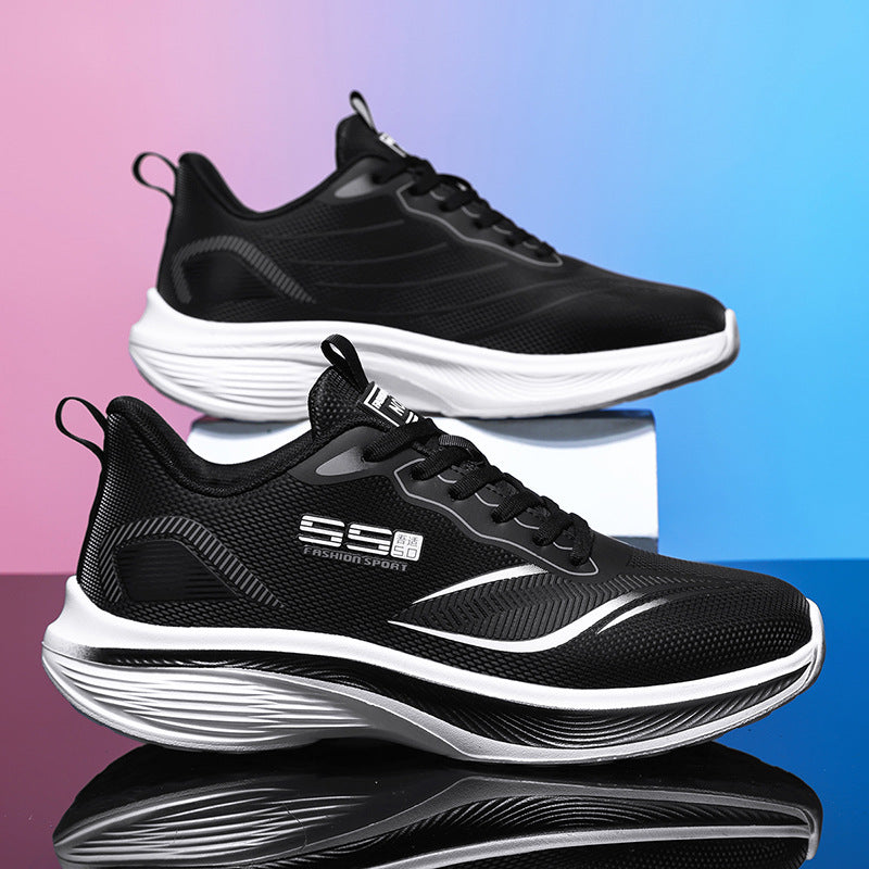 2025New mesh breathable men's casual running shoes ultra-light thick-soled non-slip trendy fashion sneakers