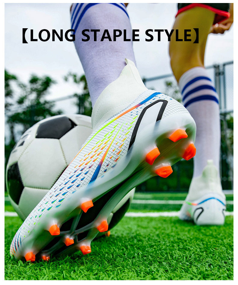 New football shoes for men and women AG Long Spike gold Competition Student Training Shoes Artificial Turf TF Wholesale of Broken Nails