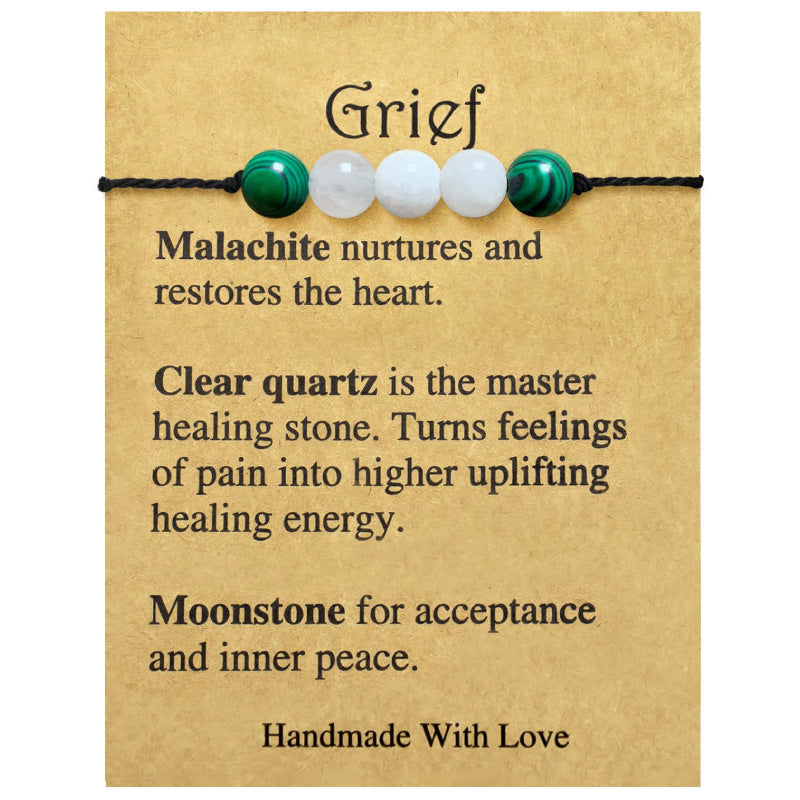 Handmade Knot Braided Bracelet Stone Beaded Tiger Eye Map Stone Couple Gift Stretchable Braided Bracelet