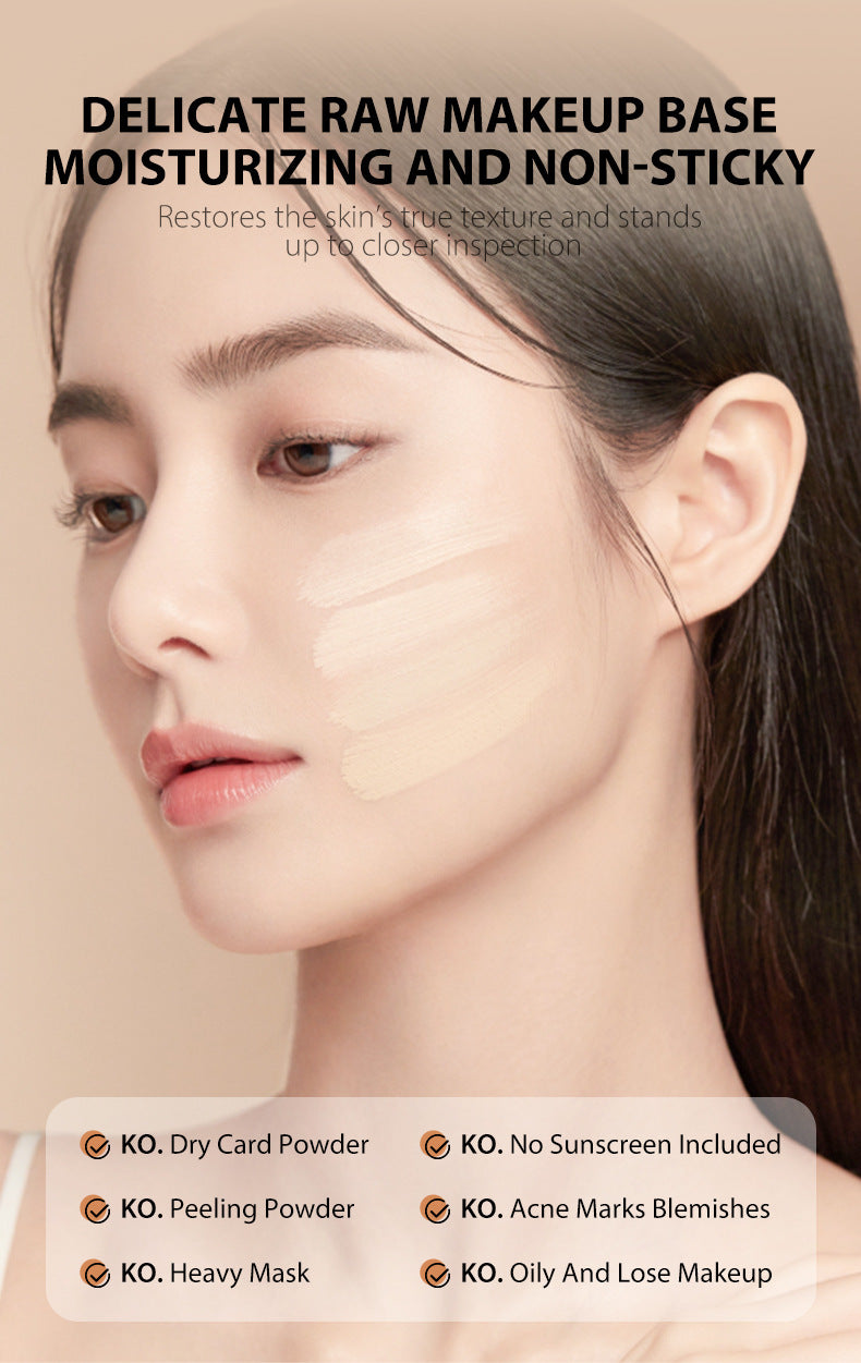 Full Moisture Sunscreen Foundation Oil Control Non-Cakey Concealer Primer for Dry Skin Non-Caking