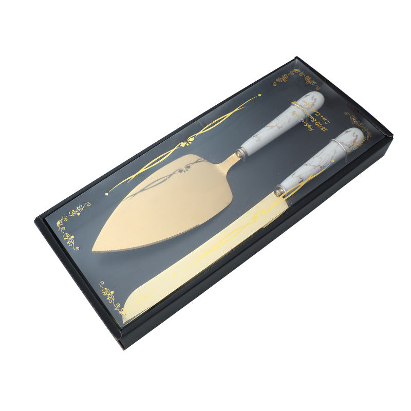 Ceramic Handle Stainless Steel Knife and Spatula Gift Set Creative Baking Tools Cheese Knife Butter Knife Cake Spatula Pizza Spatula