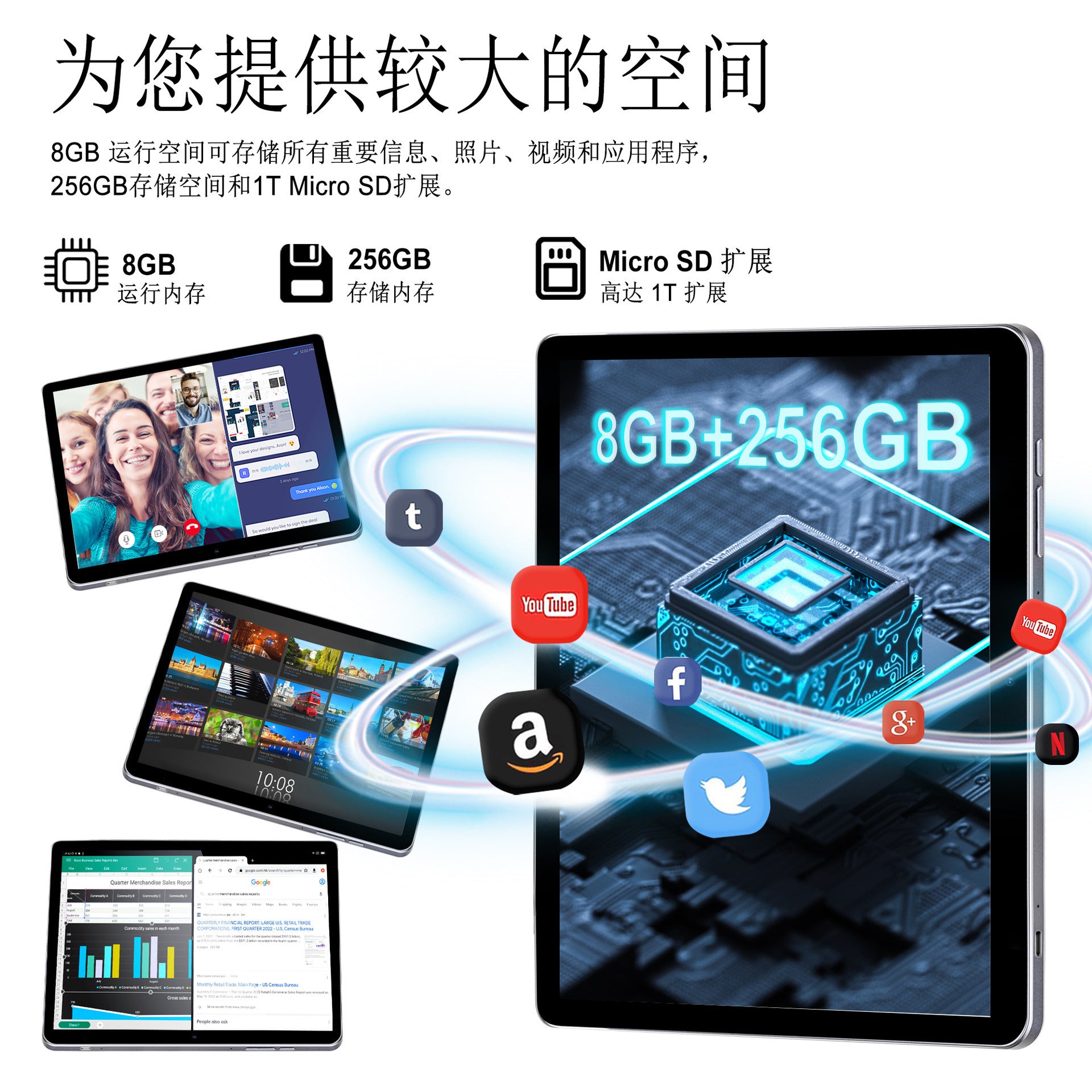 Factory stock hot sale X30Tablet Android10Inch Tablet Pc12+512GB Tablet Pc