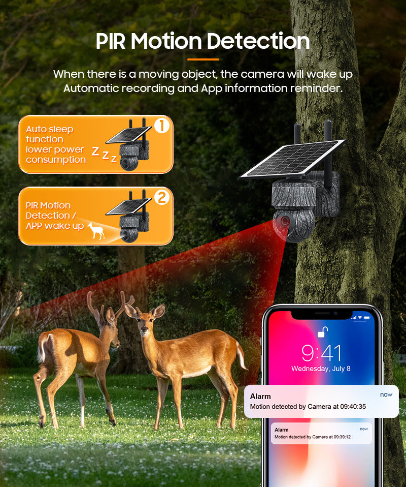 Factory direct sale outdoor camouflage solar waterproof surveillance camera night vision4G Wireless WIFI
