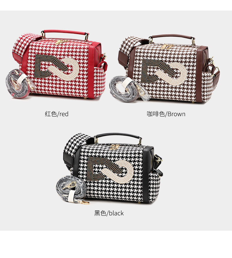 Korean Style Single Shoulder Women's Bag Wool Texture Versatile Handbag Trendy Personality Underarm Crossbody Women's Bag