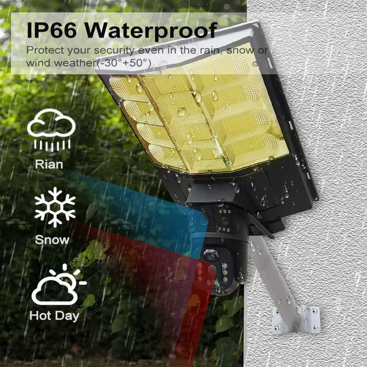 New All-in-One Solar Street Light Surveillance Camera Outdoor Dual-Lens Dual-View HD4G Camera