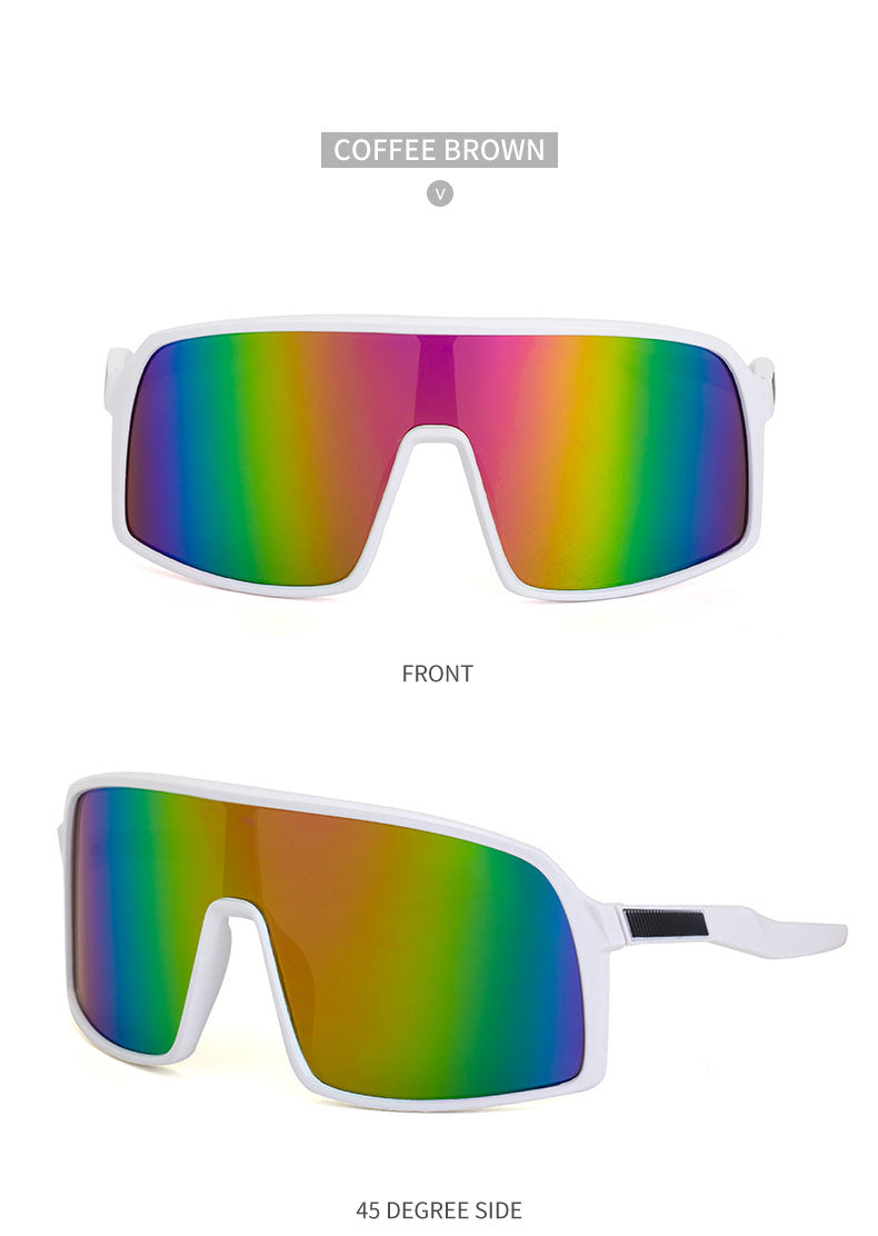 New Colorful Cycling Glasses for Men1998One-piece sunglasses European and American fashion outdoor sports sunglasses