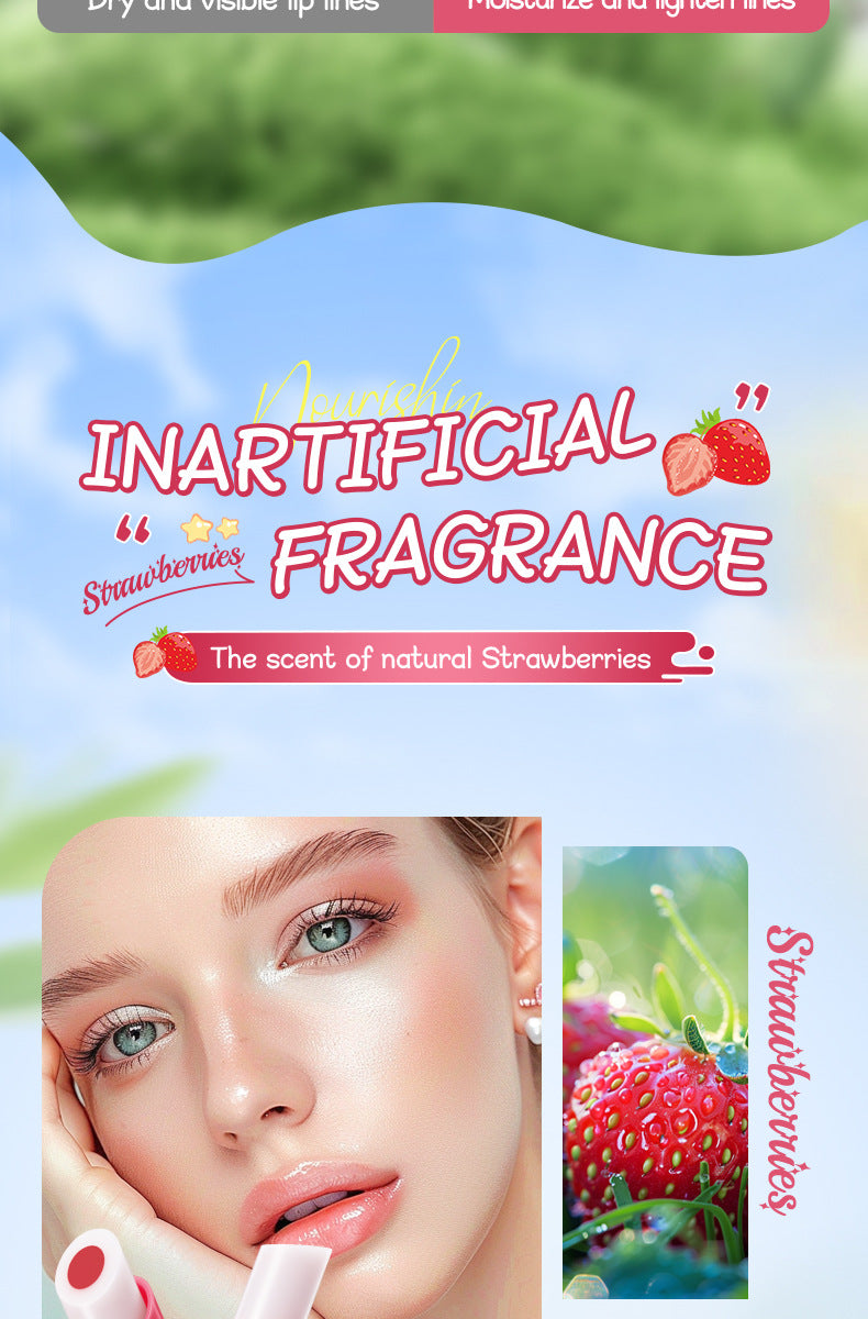 Fruit Filled Temperature Changing Lip Balm SADOER Hydrating Moisturizing Temperature Changing Lip Balm for Foreign Trade