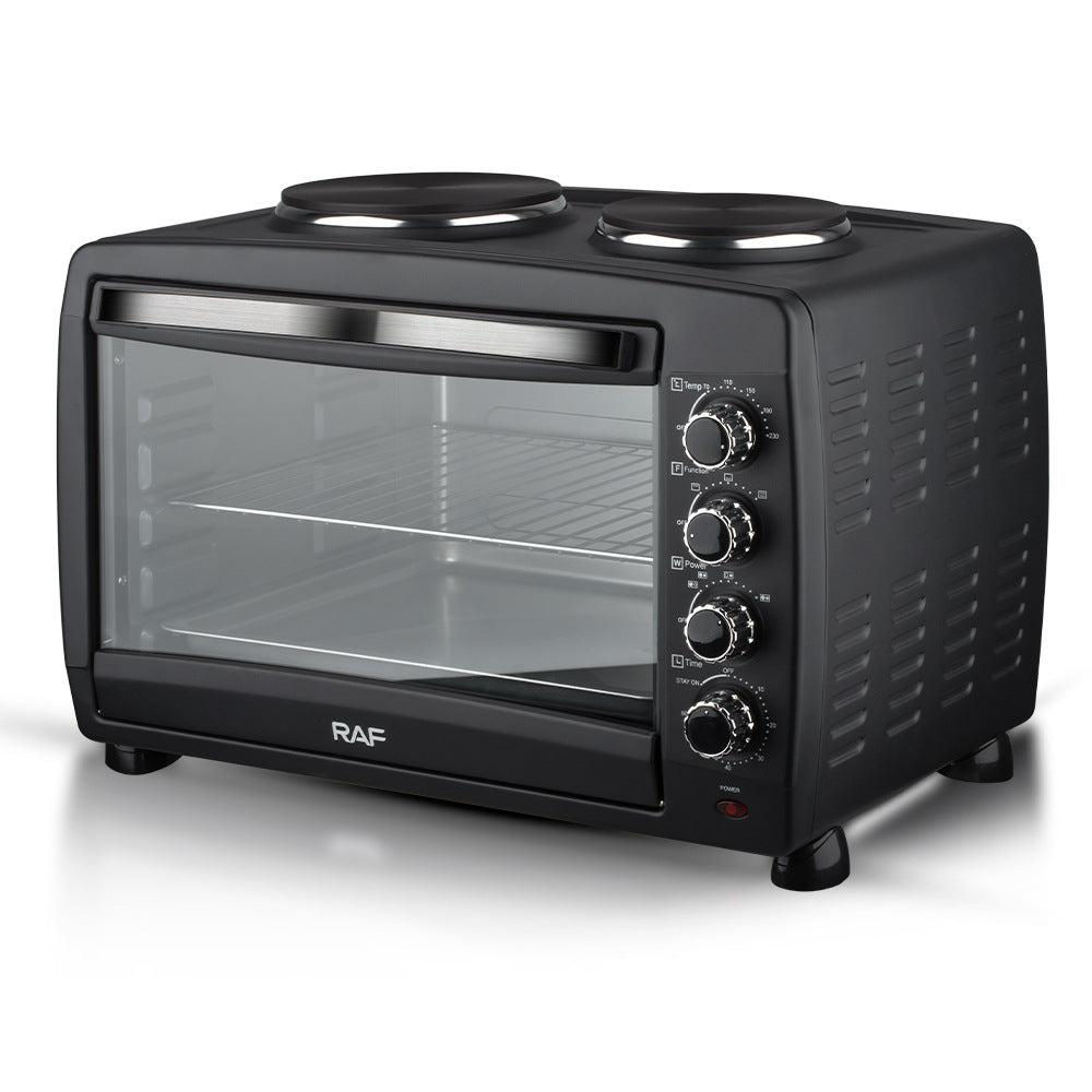RAF European Standard 2-in-1 Multifunctional Electric Oven Household Kitchen Appliance for Baking Cakes and Stir-frying55L