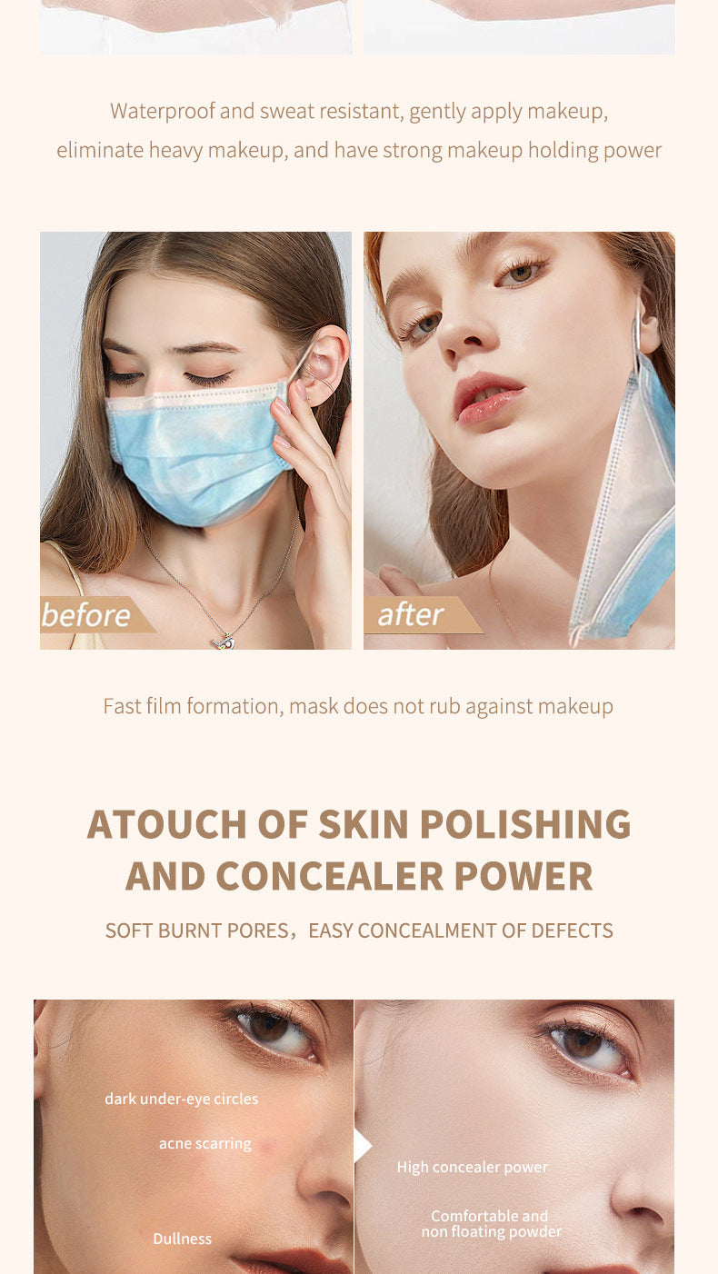 Dropshipping Beauty Color-Changing Foundation30ml Concealer Yellow Black Skin Foundation Waterproof Sweat E-commerce