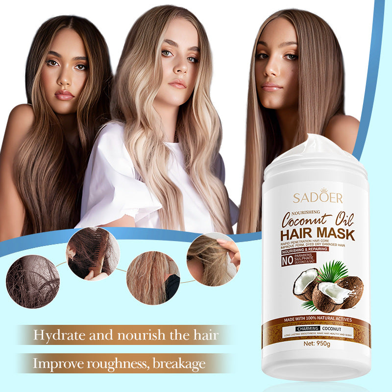 Coconut Nourishing Hair Mask950g SADOER Smooth and Fluffy Hair Conditioner  Wholesale
