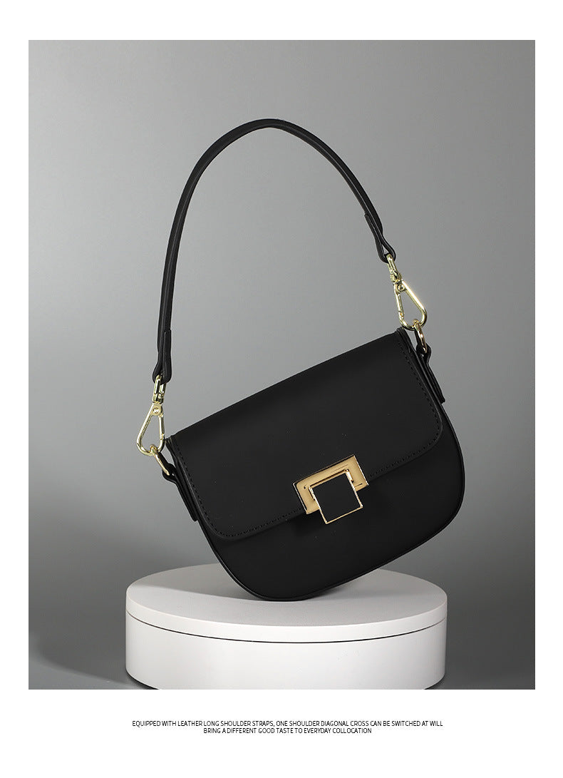 New Trendy Fashion Small Square Bag Niche Retro Underarm Bag Personality Stylish High-Quality Simple Crossbody Bag