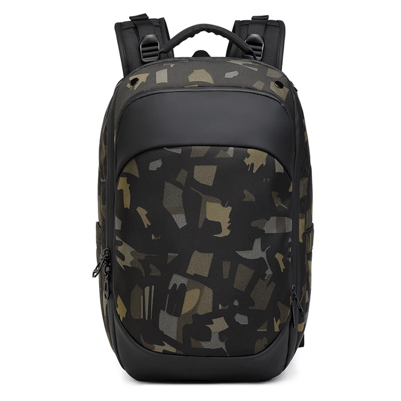 OZUKO Business Backpack for Men, Double Shoulder Laptop Bag, Waterproof, Large Capacity, Commuter School Bag, College Student Trendy Brand, High-End Feel