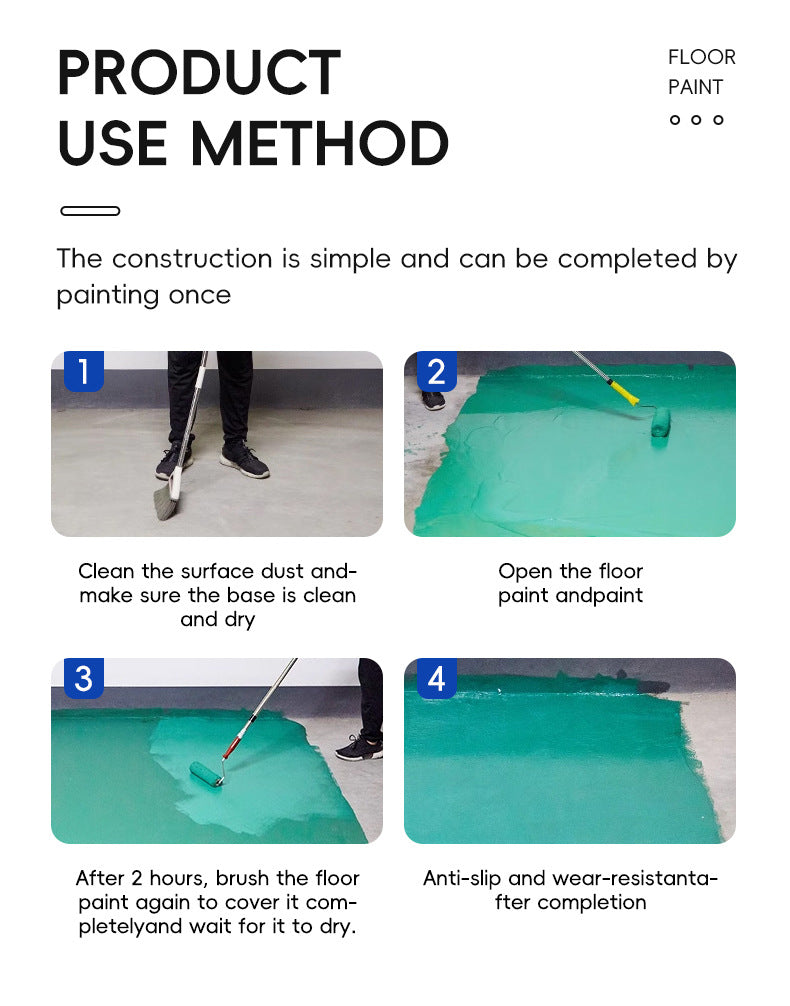 Home Floor Paint Three-in-One Epoxy Floor Paint Cement Floor Water-Based High Solid Wear-Resistant Resin Southeast Asia Environmental Protection