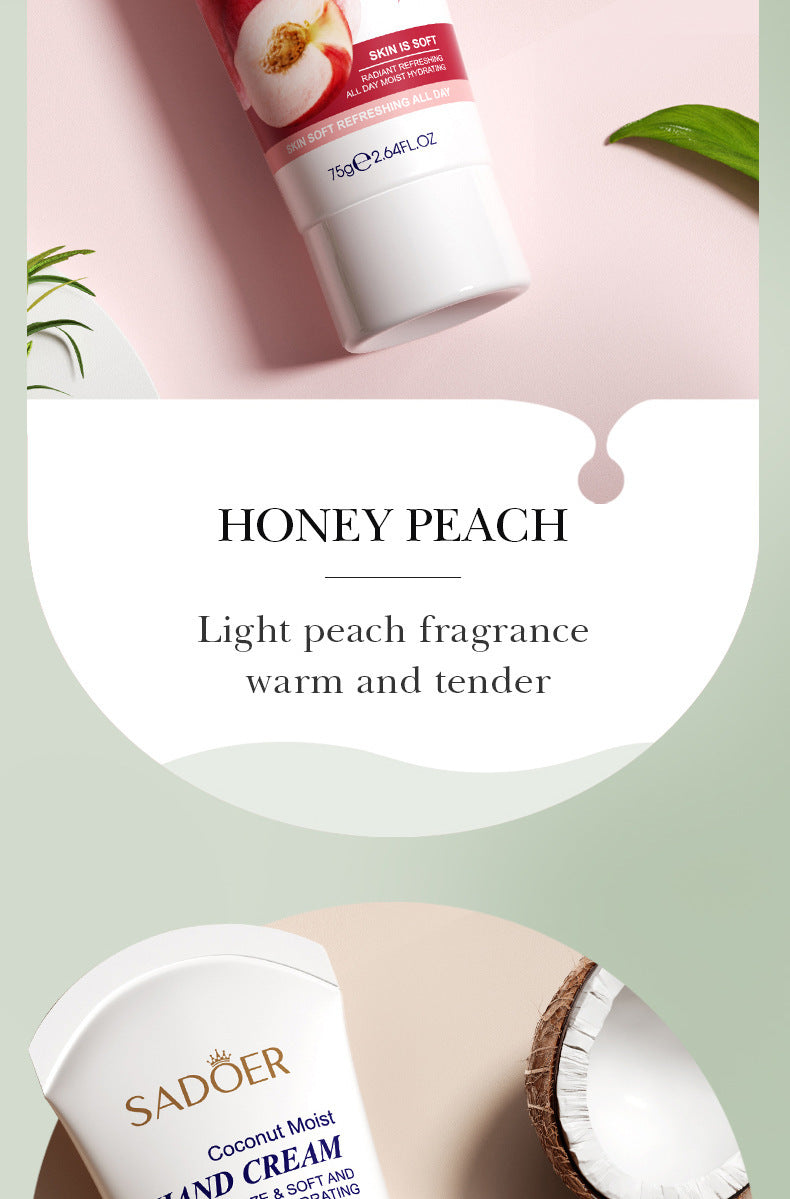 SADOER Fruit Combination Moisturizing Hand Cream Hydrating Autumn and Winter Hand Cream  Foreign Trade Wholesale