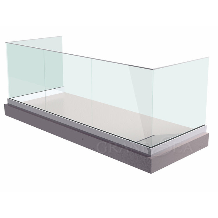 Outdoor Stainless Steel Balcony 12mm Glass Railing Balustrade Designs