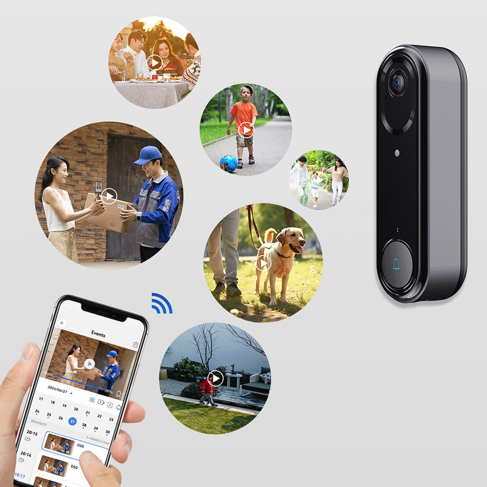 Intelligence Z80Doorbell for Home Use Low Power Consumption Wireless wifi Video Doorbell HD Night Vision Surveillance Doorbell with Ding Dong