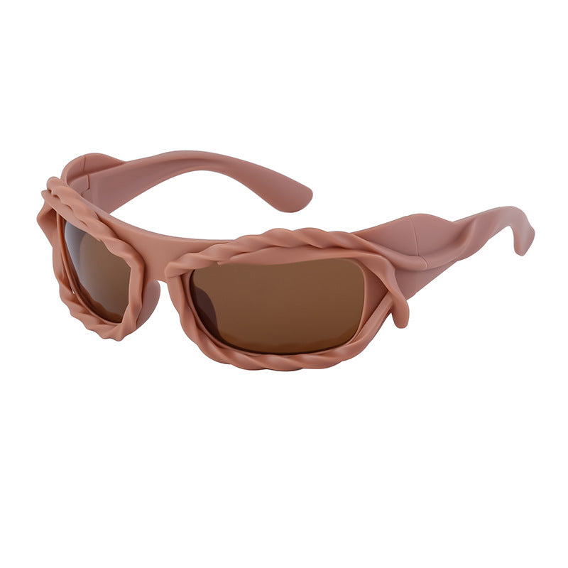 New Y2K Irregular Sunglasses for Women, Cycling Lace Sunglasses, Women's European and American Style Performance Glasses sunglasses