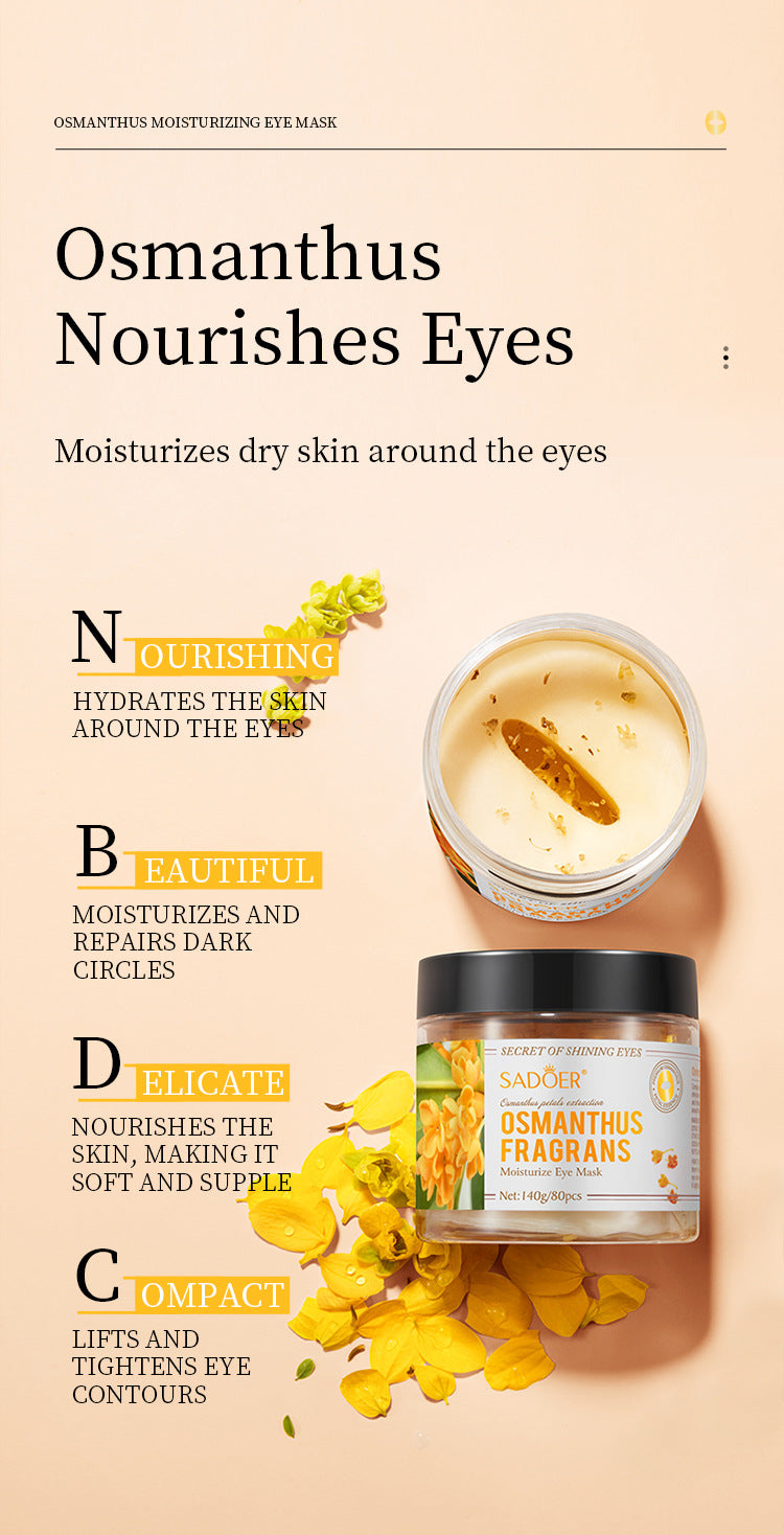 Golden Osmanthus Eye Mask Patch SADOER Moisturizing and Hydrating to Reduce Dark Circles  Foreign Trade Live Wholesale