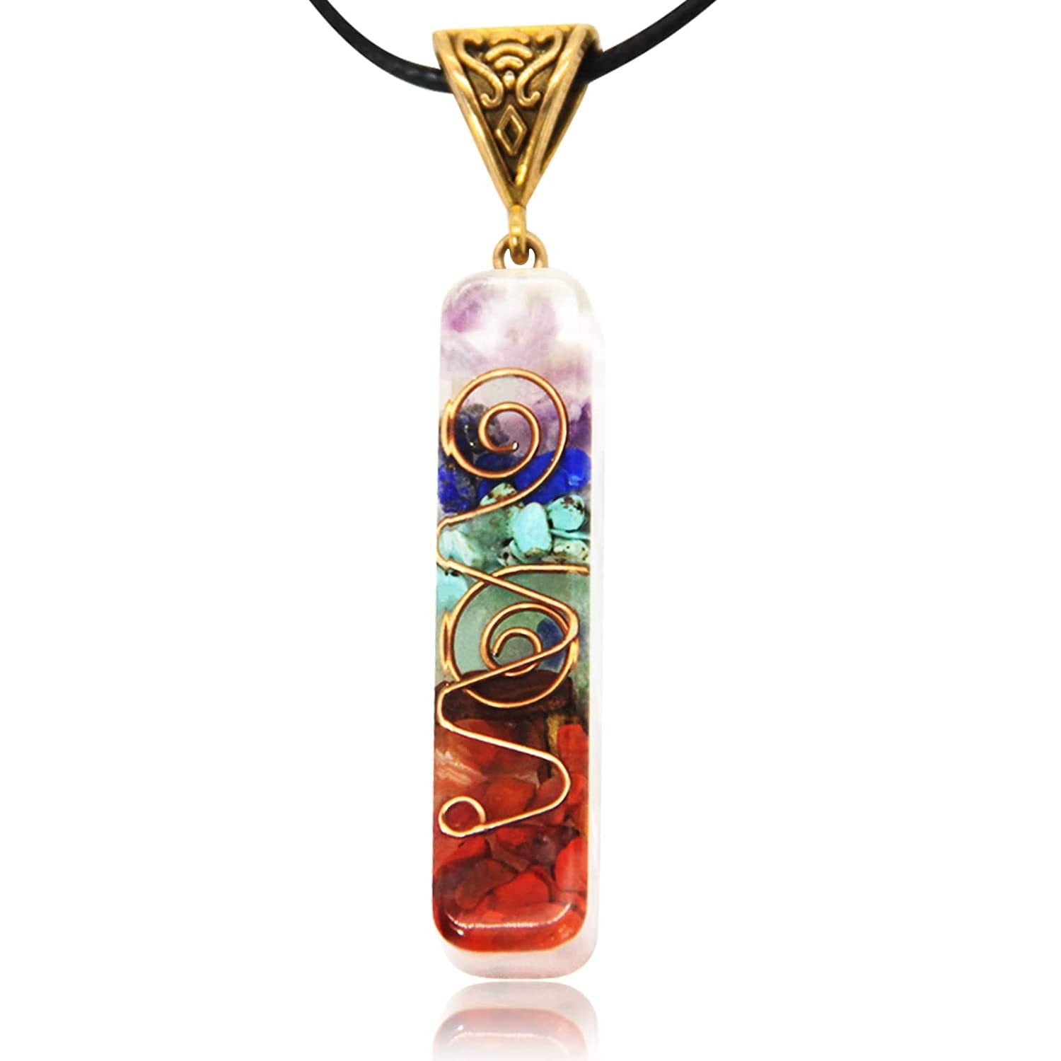 Couple Necklace Natural Crystal Stone Necklace Set for Men Versatile High-End Resin Crystal Pendant Set