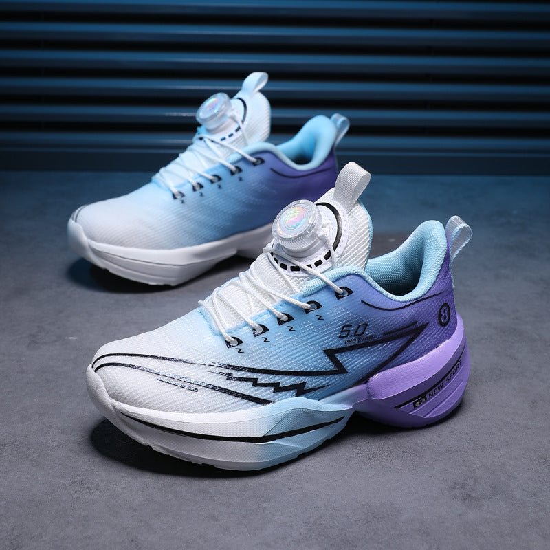 Children's Red Rabbit Sports Shoes Mesh Lightweight Breathable Student Physical Training Shoes Shock Absorption Anti-Slip Boys' Running Shoes