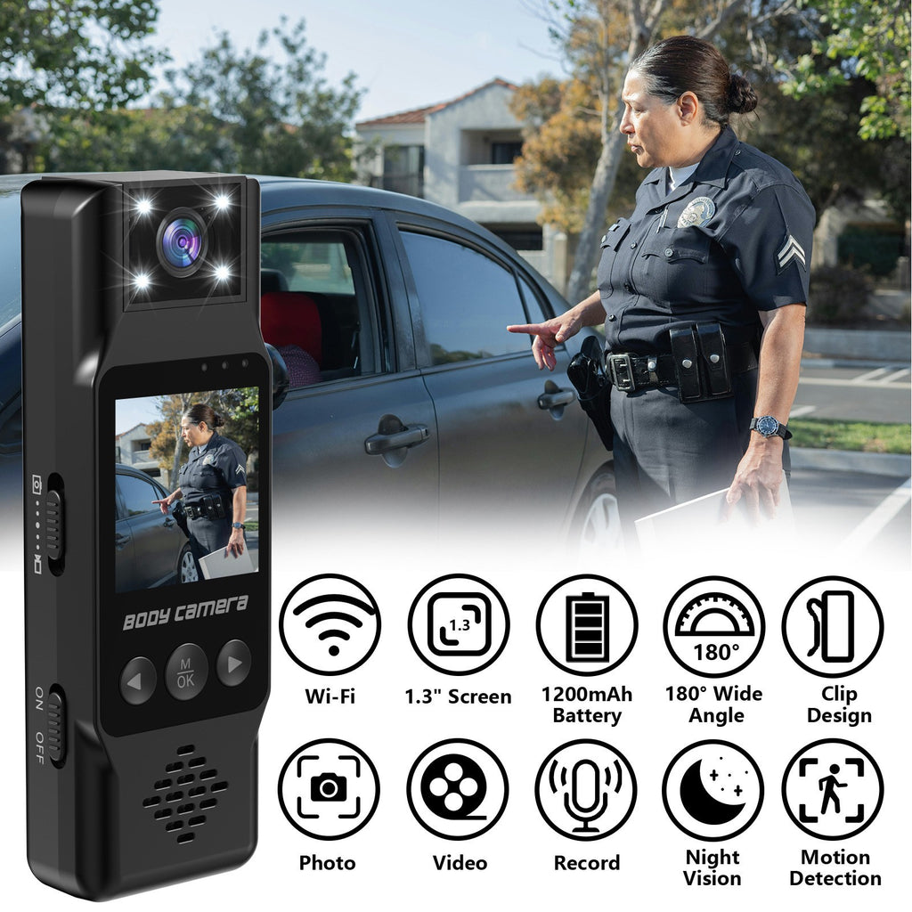 Hot-selling Law Enforcement Recorder Infrared Night Vision HD Camera Audio and Video Recording Clip-on Conference Record