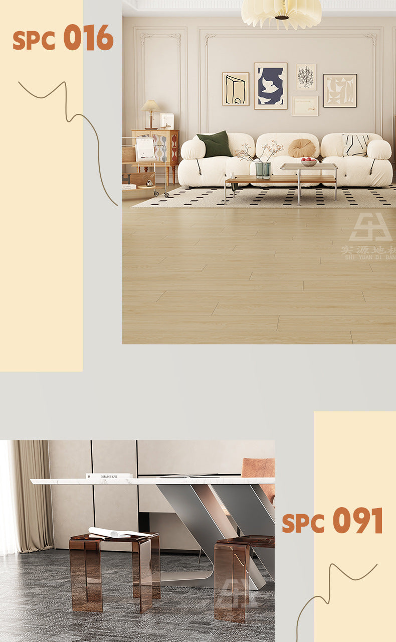 Anti-Slip Waterproof Fireproof Locking Eco-Friendly Flooring Commercial Project spc Stone Plastic Locking Type PVC Stone Crystal Flooring